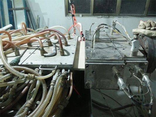 ABB / Delta Inverter Plastic Profile Production Line SJSZ51 Twin Screw Extruder Type
